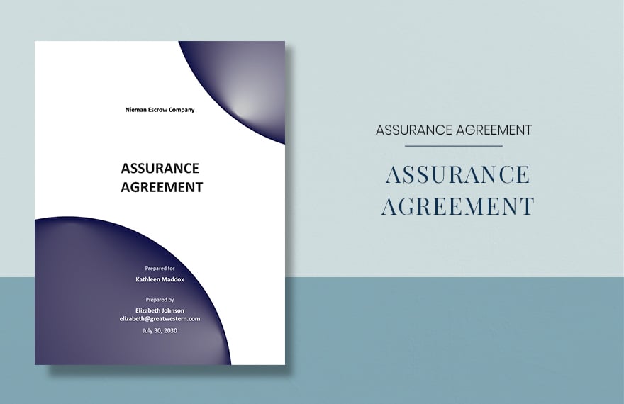 Sample Assurance Agreement Template