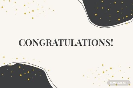 Glitter Anytime Congratulations Card Template