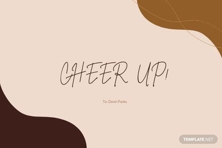Cheer Up Card Template