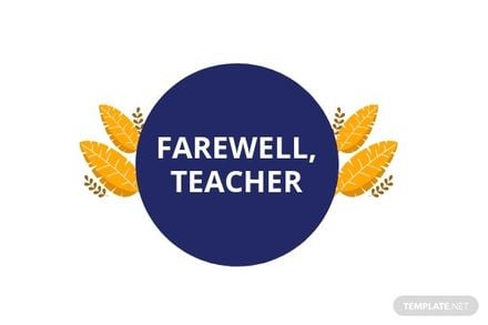 Goodbye Teacher Card Template