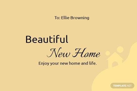 Free Printable New Home Card Template