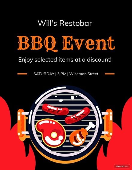 BBQ Event Flyer Template in Word, Google Docs, Apple Pages, Publisher