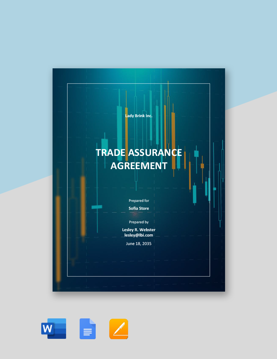 Trade Assurance Agreement Template in Word, Google Docs, Apple Pages
