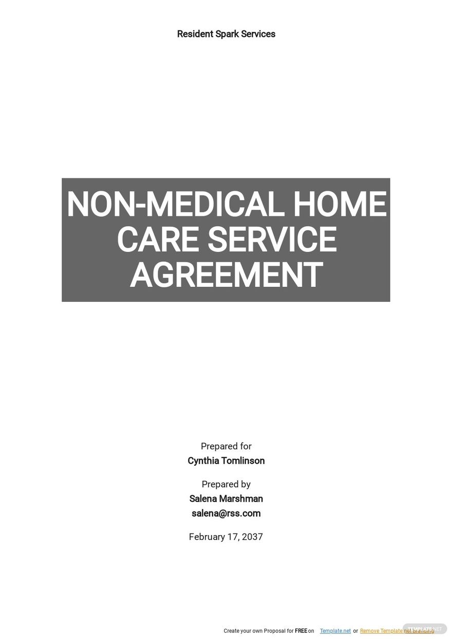 Home Care Agreement Template