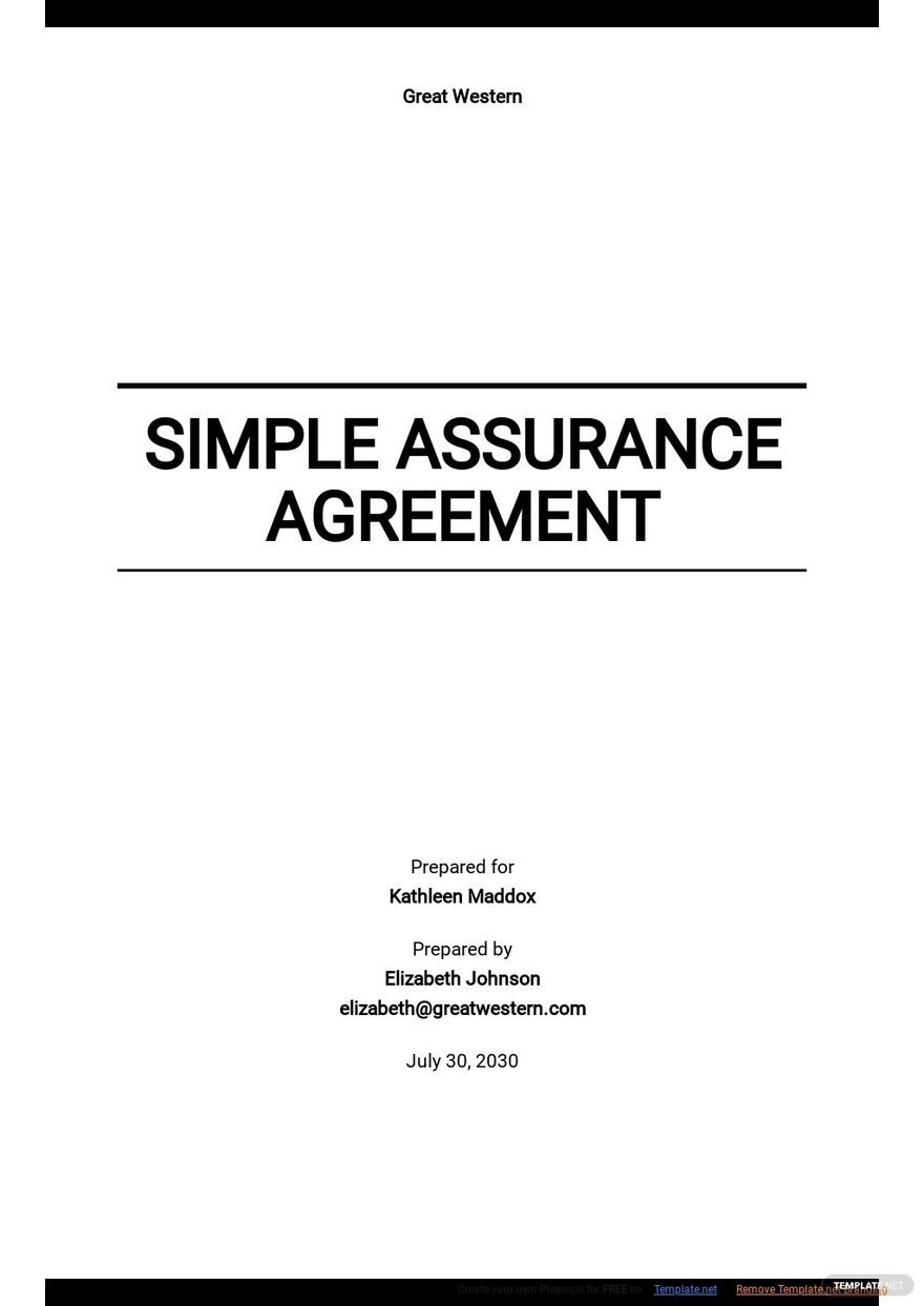 Quality Assurance Agreement Template - Google Docs, Word, Apple Pages ...