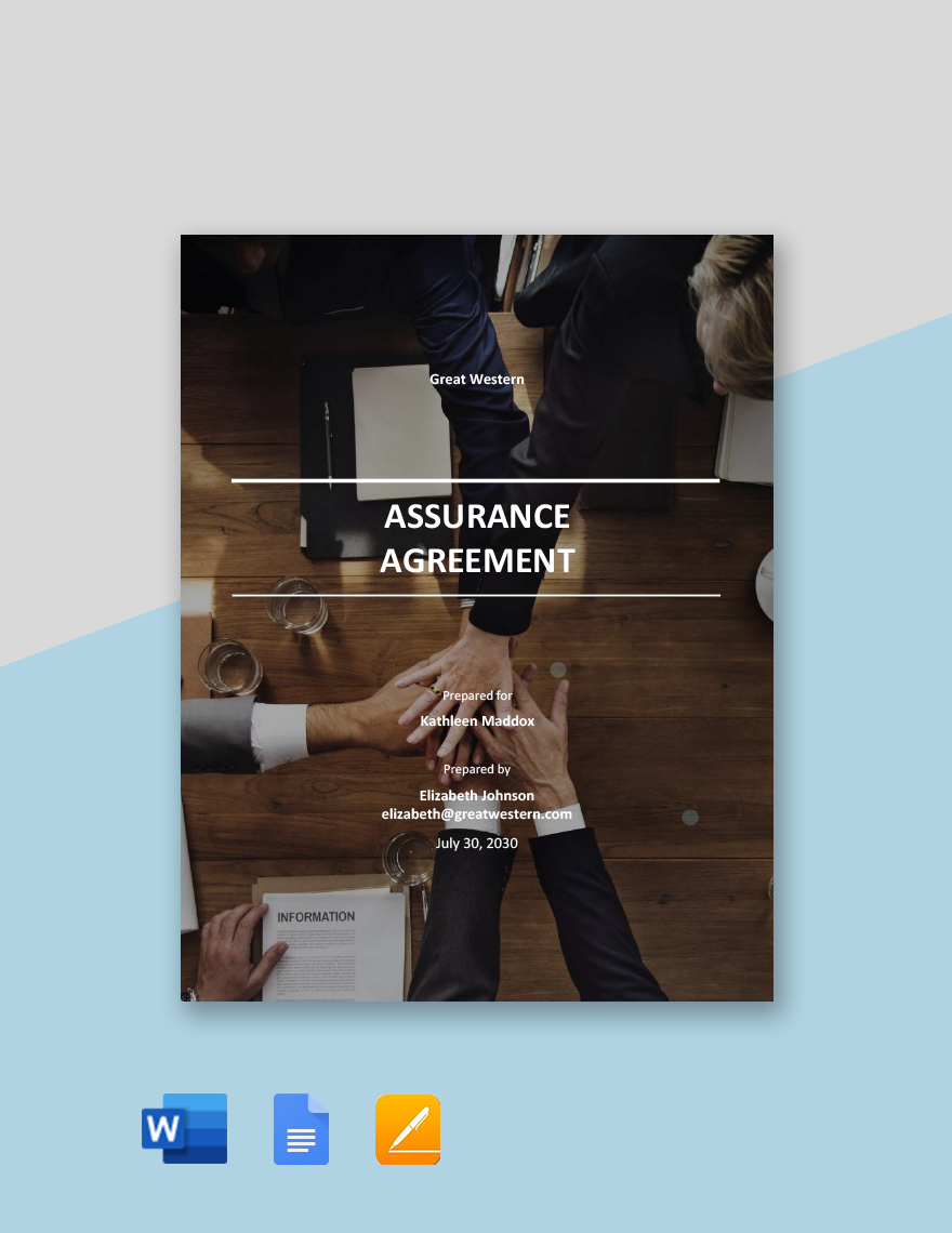 Simple Assurance Agreement Template