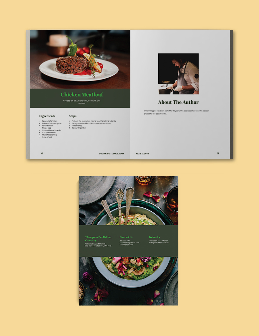 Simple Minimalistic Cookbook Template