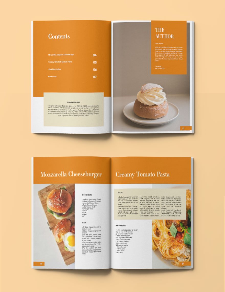 Sample Minimalistic Cookbook Template