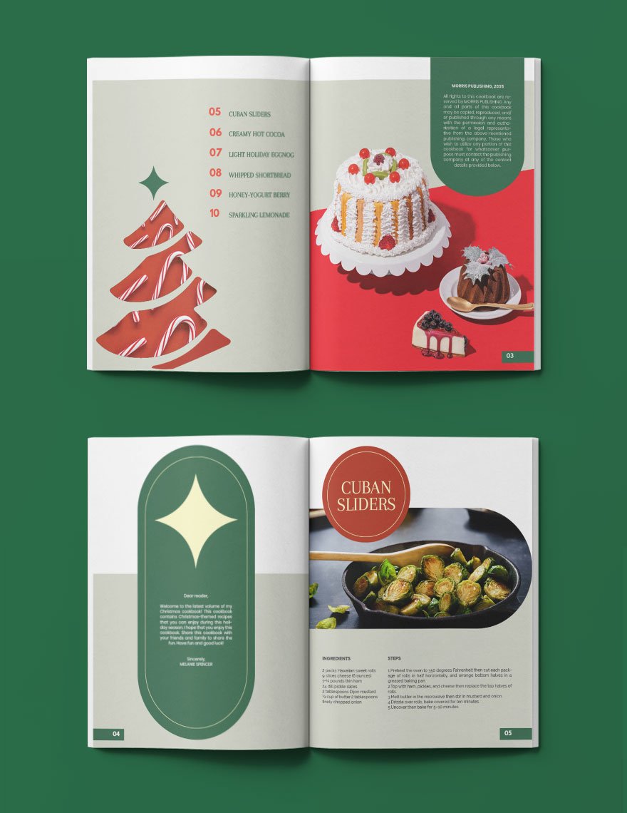 Modern Holiday Cookbook Template