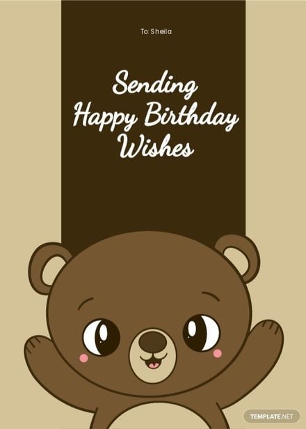 Cute Birthday Card Template for Her