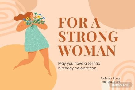 Simple Birthday Card Template For Her