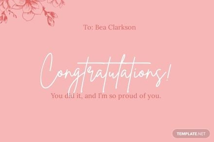 Free Printable Anytime Congratulations Card Template