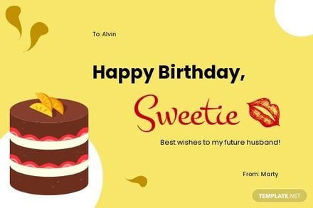 Fiance Birthday Card Template For Him in Word, Google Docs, Illustrator, PSD, Publisher