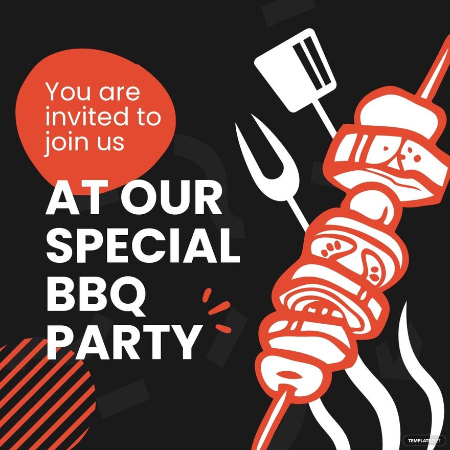 Bbq Party Invitation Instagram Post Template.jpe