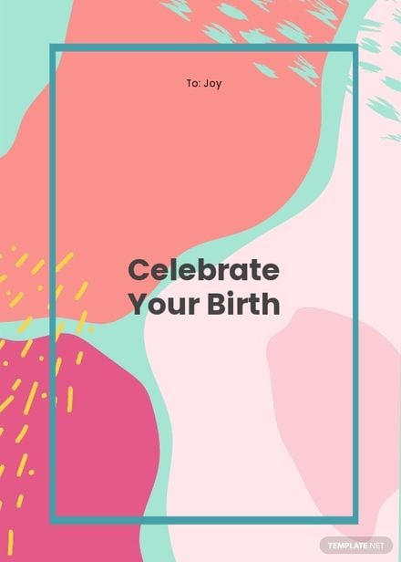 Creative Birthday Card Template for Her