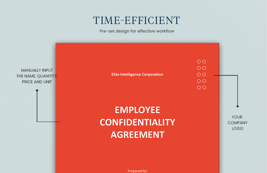 Employee Confidentiality Agreement Template 