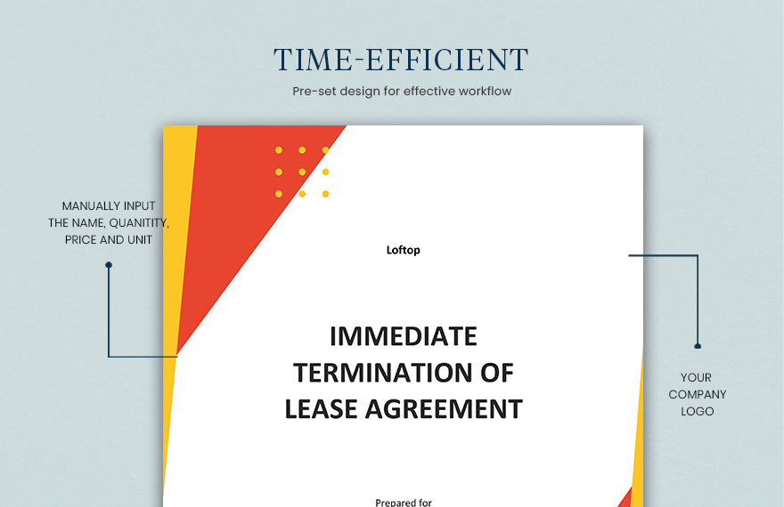 Immediate Termination Of Lease Agreement Template