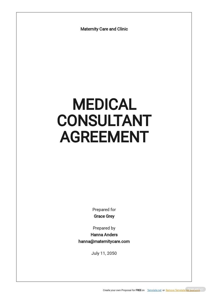 Medical Director Agreement Template Google Docs, Word, Apple Pages