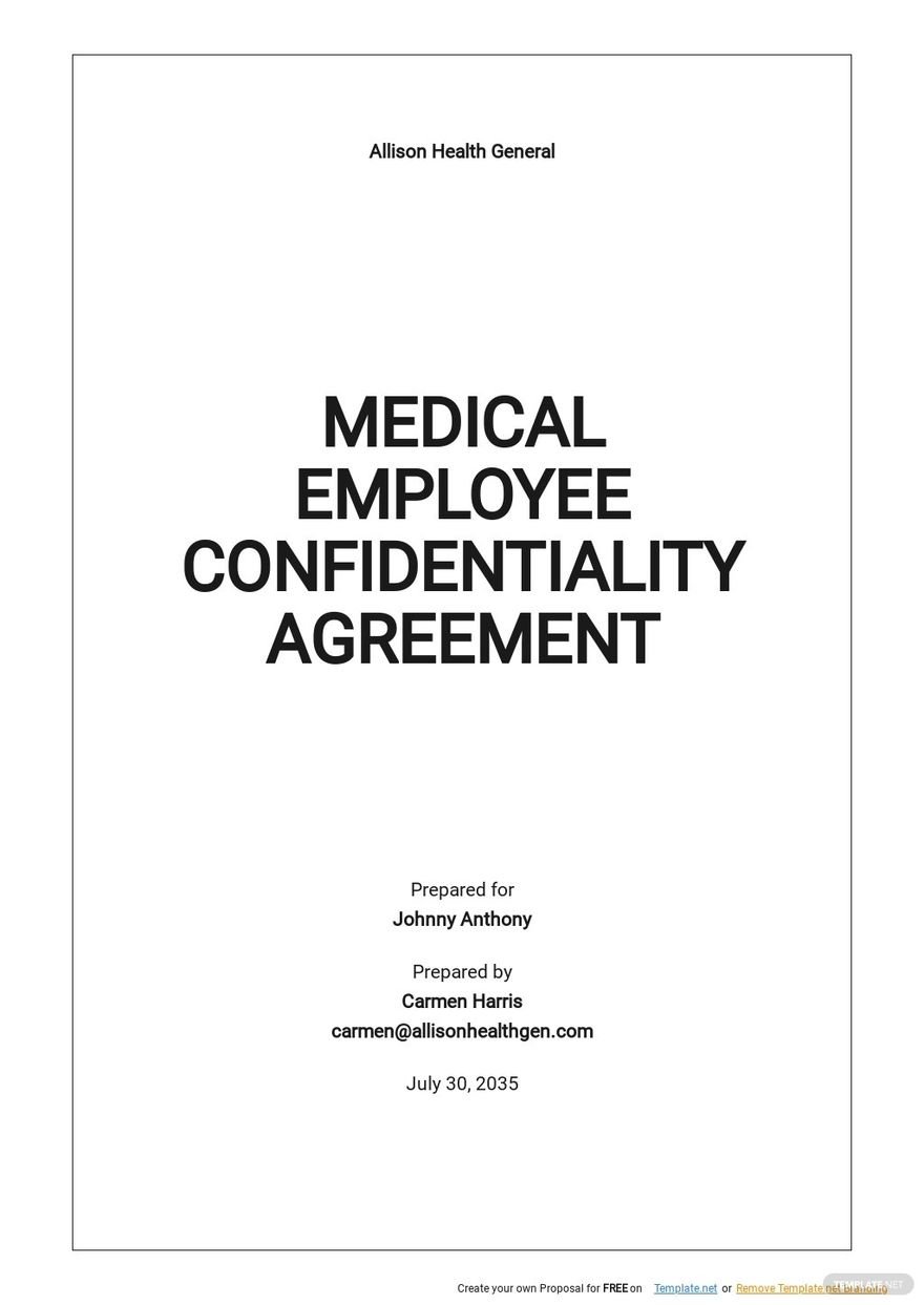 Medical Employee Confidentiality Agreement Template.jpe