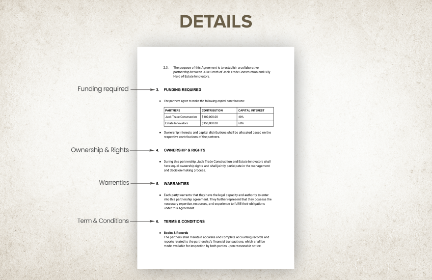 General Contractor Partnership Agreement Template