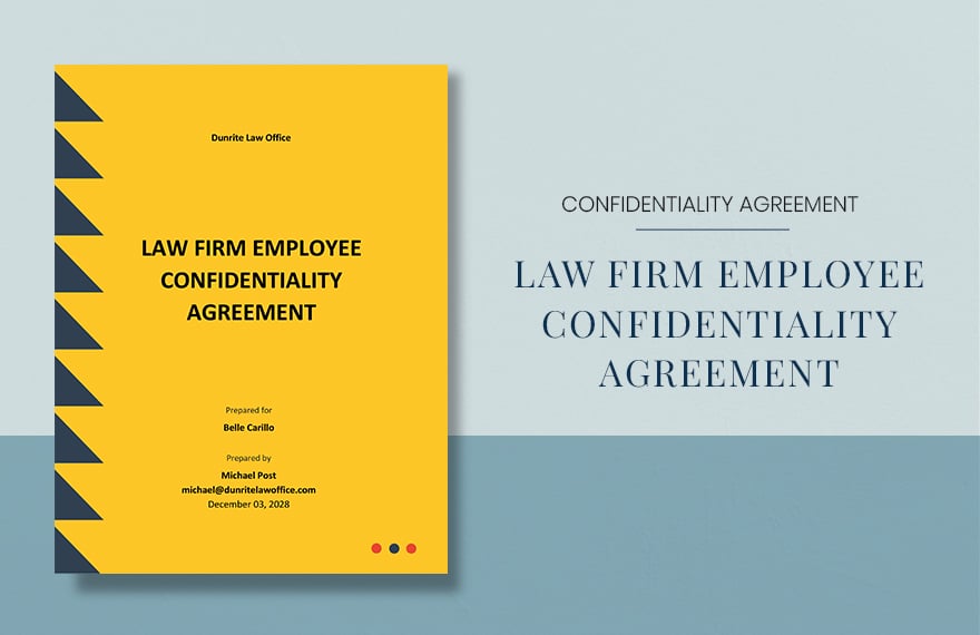 Law Firm Employee Confidentiality Agreement Template
