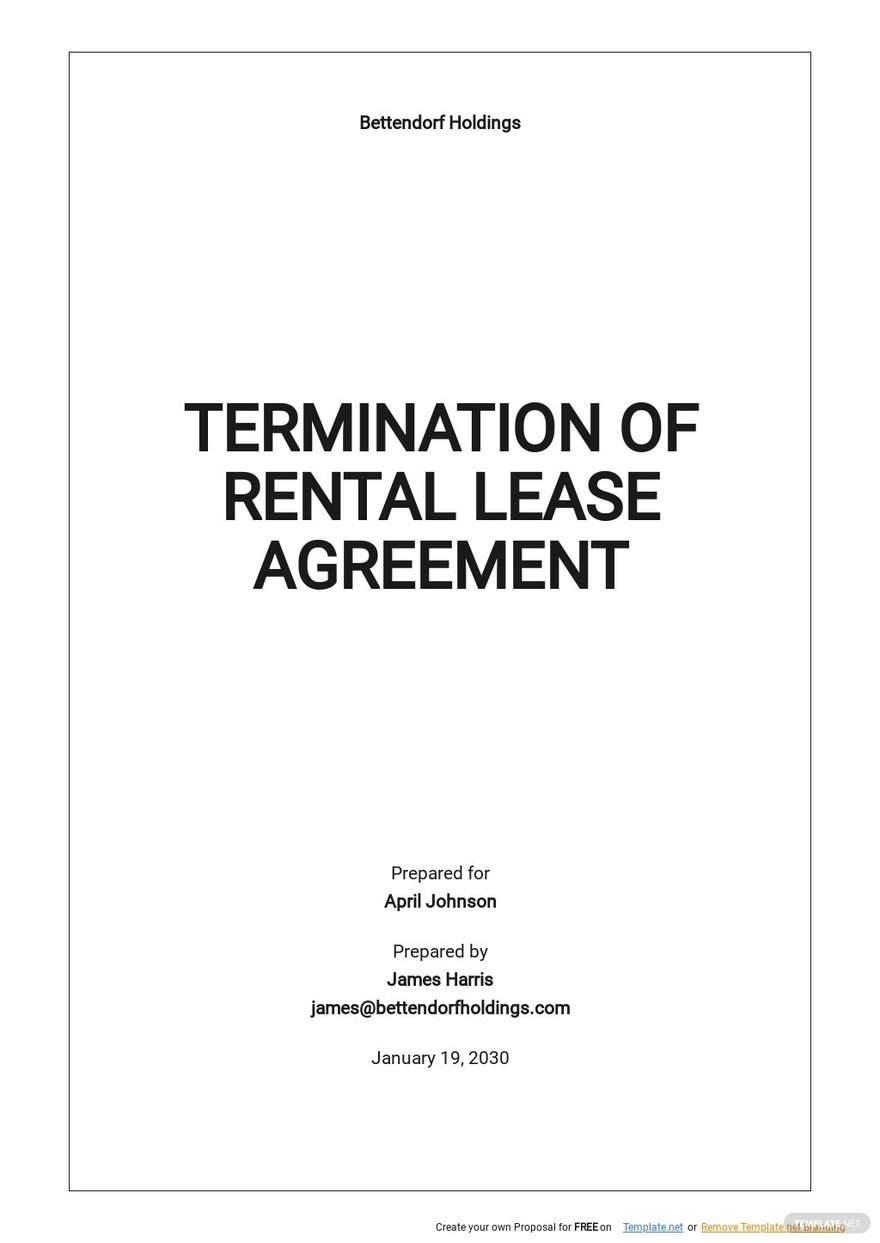 Free Termination of Lease Agreement in PDF Templates, 12+ Download