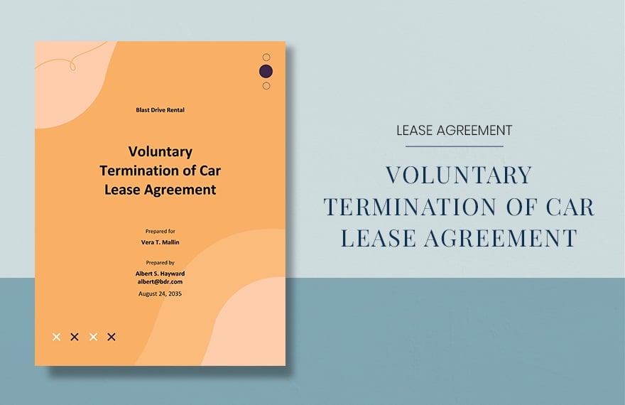 Voluntary Termination of Car Lease Agreement Template