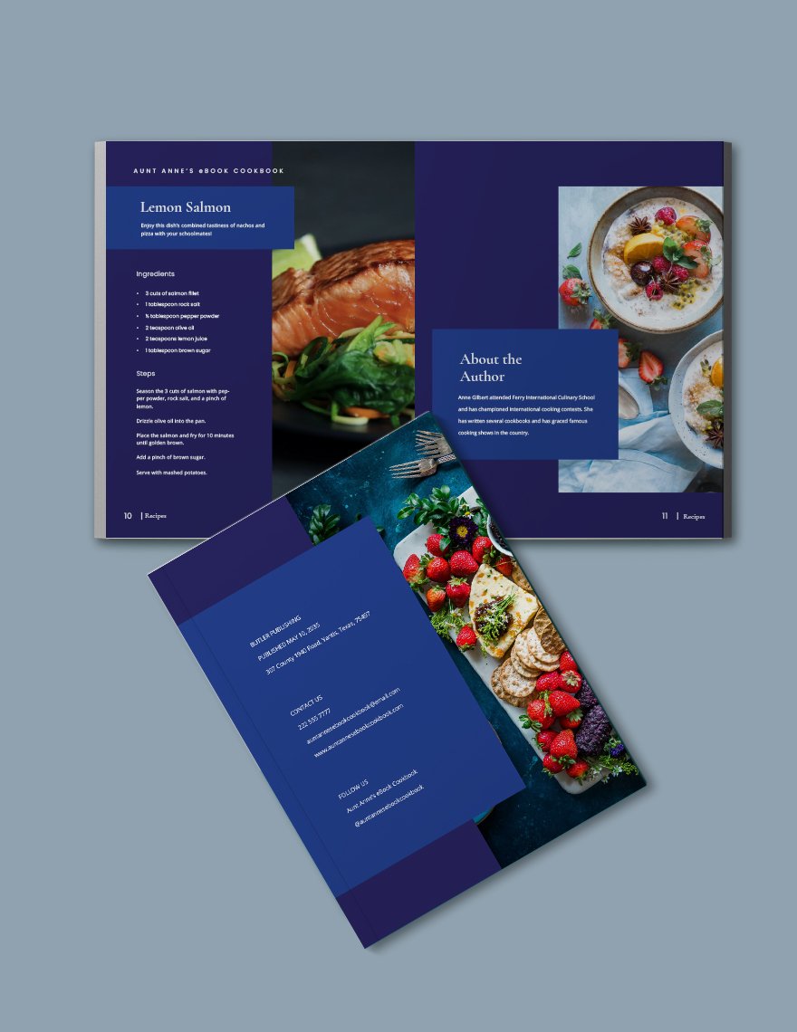 Creative Ebook Cookbook Template Format