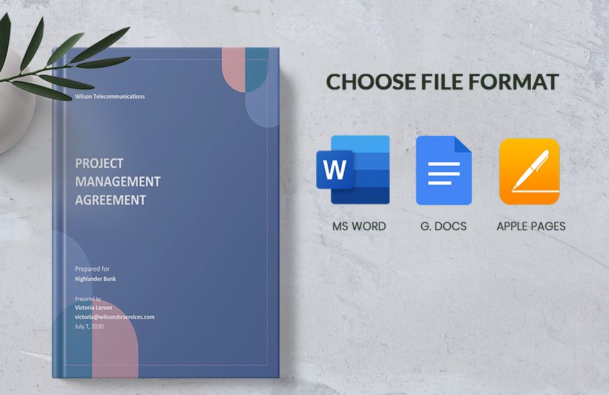 Sample Project Management Agreement Template