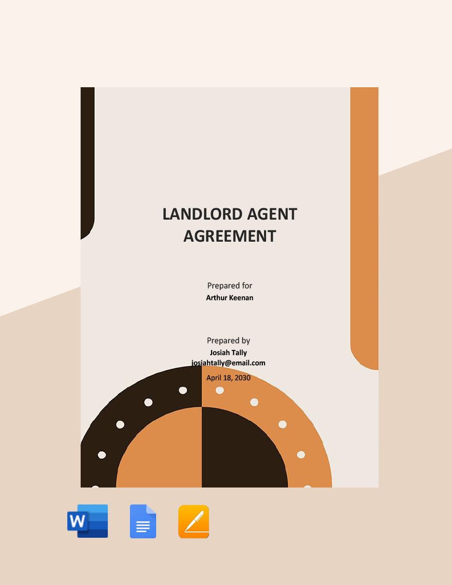 Landlord Agent Agreement Template