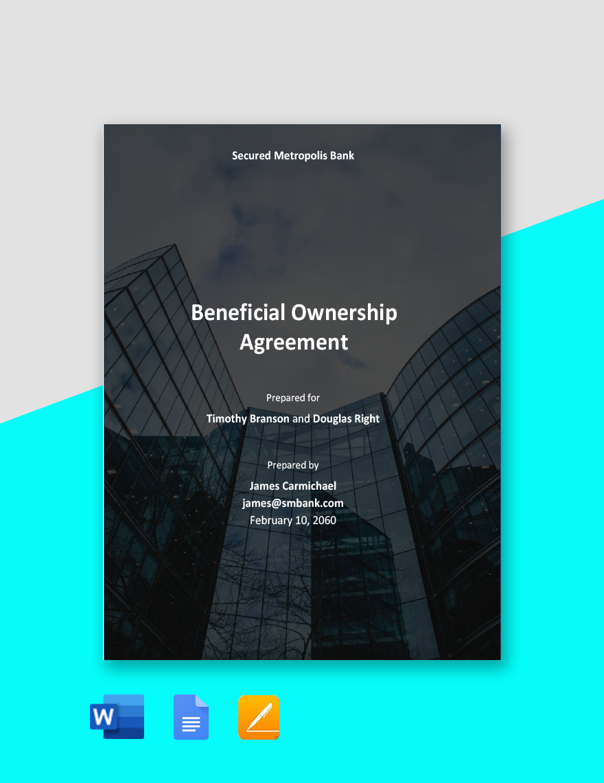 Beneficial Ownership Agreement Template 