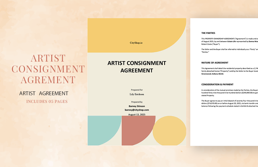 Artist Consignment Agreement Template