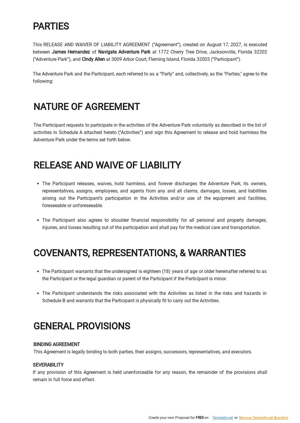 Release And Waiver Of Liability Agreement Template 1.jpe
