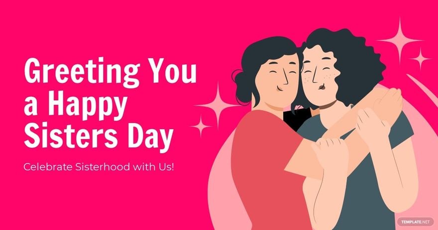 Happy Sisters Day Facebook Post Template
