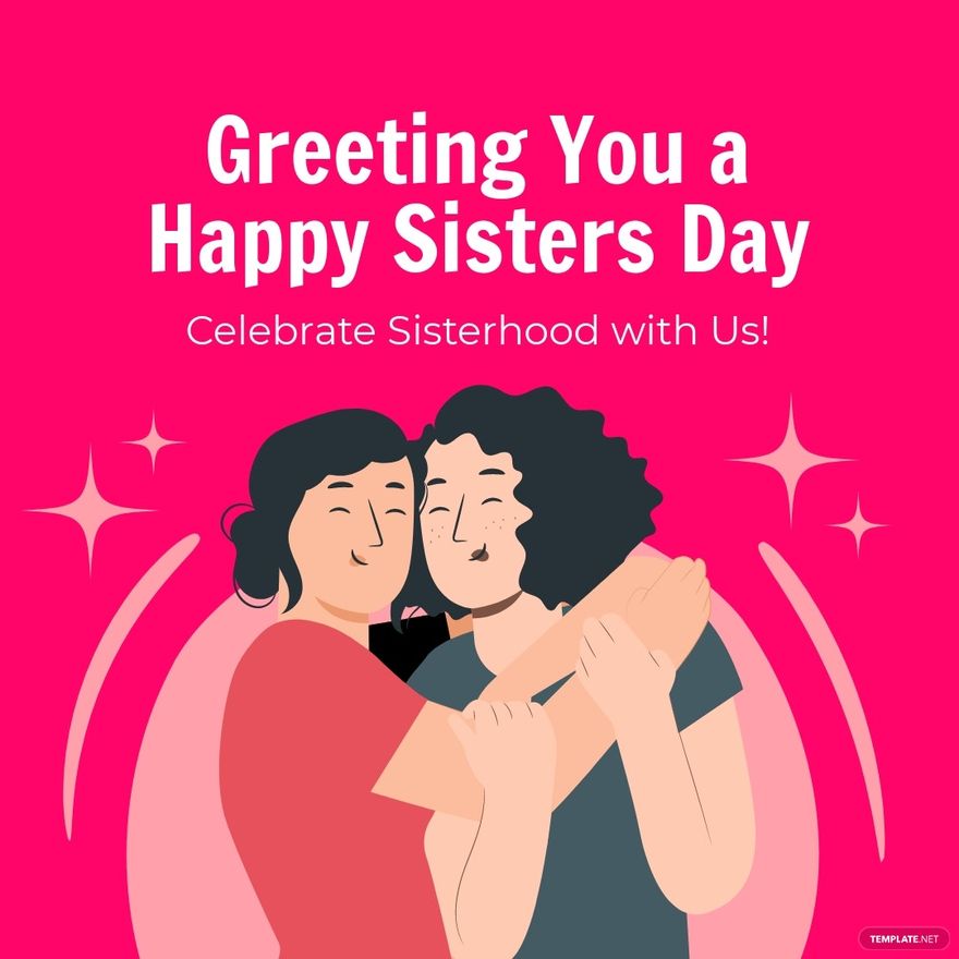 Happy Sisters Day Instagram Post Template