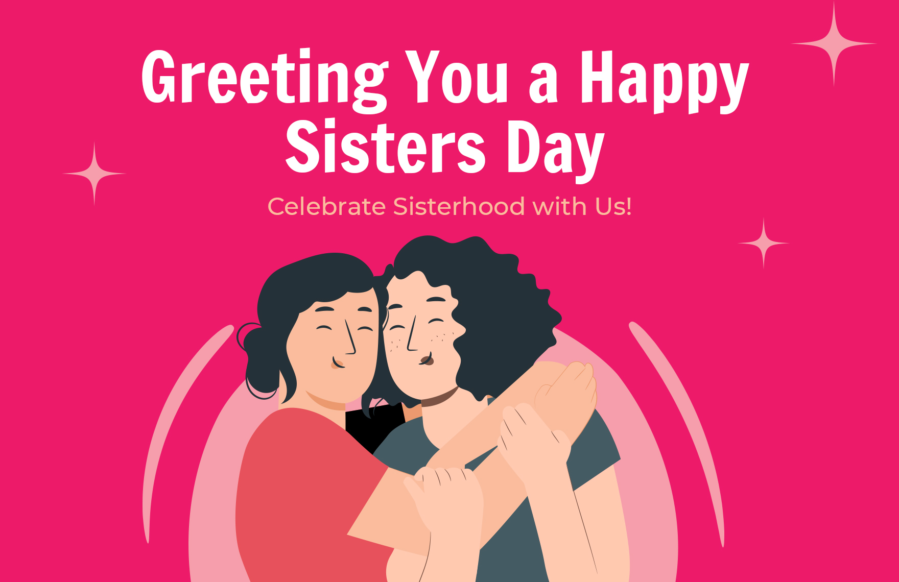 Sisters Day Quote Facebook Post Template - Edit Online & Download ...