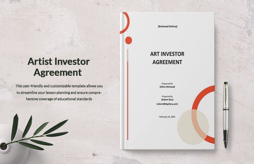 Artist Investor Agreement Template
