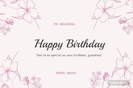 Printable Birthday Card Template For Grandma