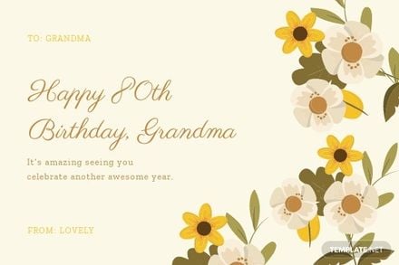 Grandma 80th Birthday Card Template.jpe