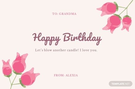 Simple Birthday Card Template For Grandma.jpe