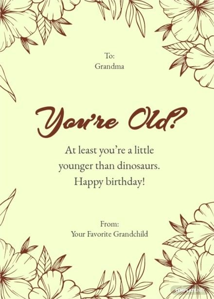Funny Birthday Card For Grandma Template.jpe