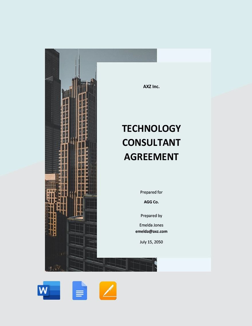 Technology Consulting Agreement Template