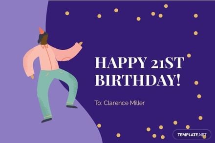 21st Birthday Card Template