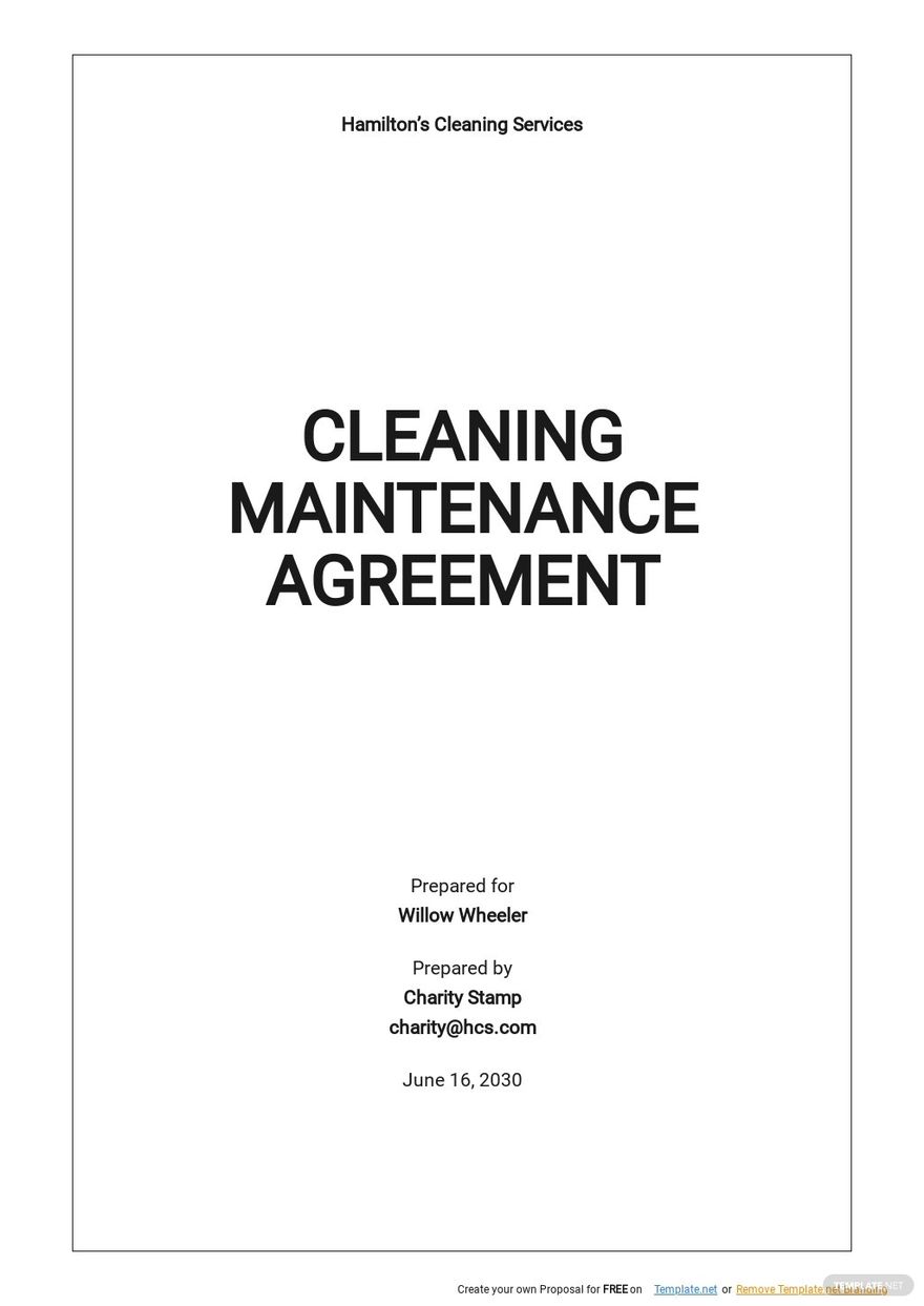 Cleaning Maintenance Agreement Template.jpe