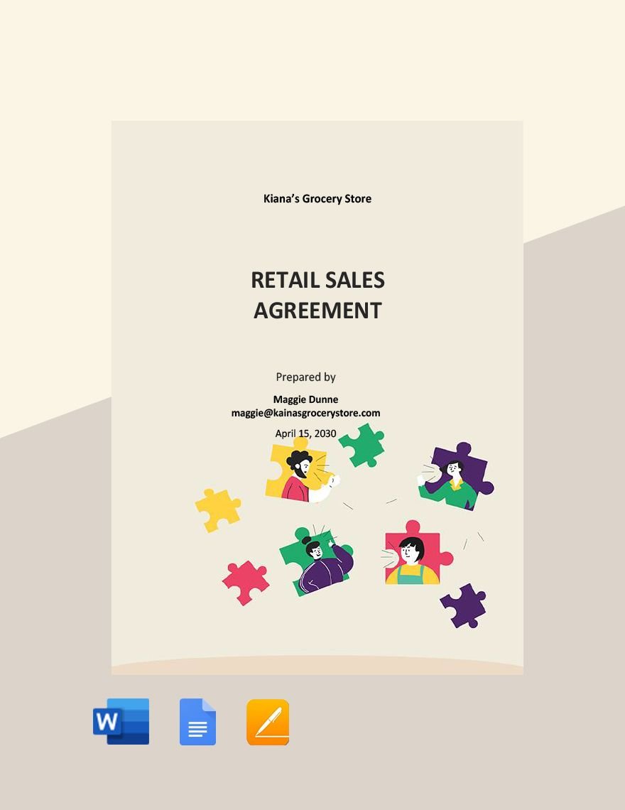 Retail Sales Agreement Template