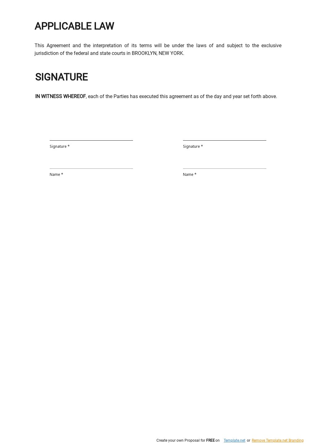 Contingency Recruiting Agreement Template [Free PDF]