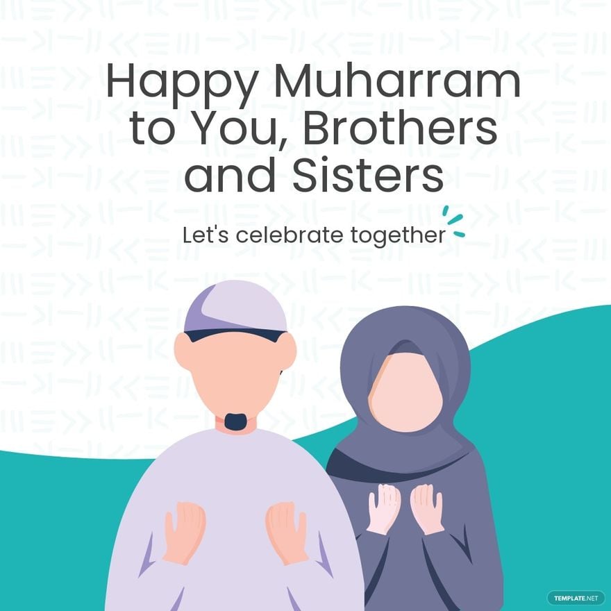 Happy Muharram Instagram Post Template in Illustrator, PSD