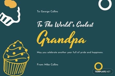 Happy Birthday Grandpa Card Template