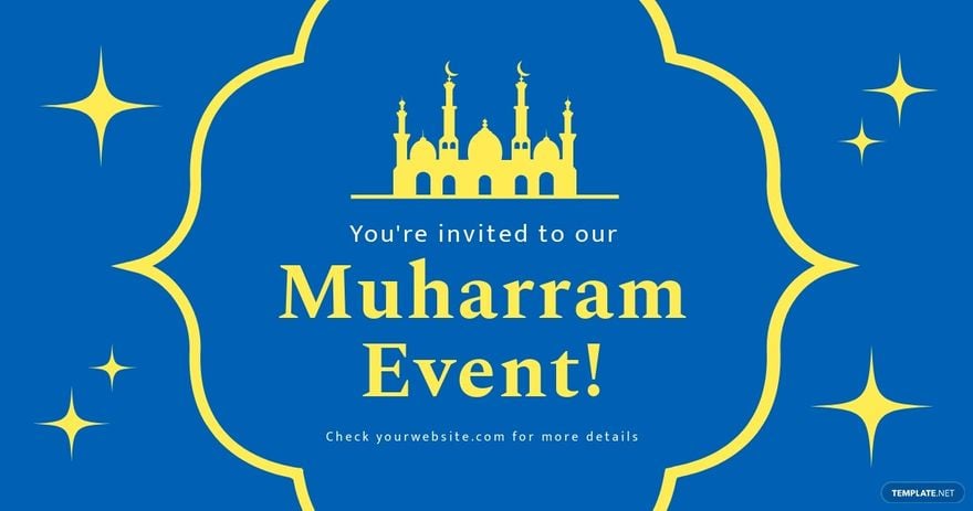 Free Muharram Invitation Facebook Post Template in Illustrator, PSD