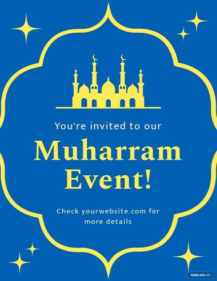 Muharram Invitation Flyer Template in Word, Google Docs, Illustrator, PSD, Apple Pages, Publisher